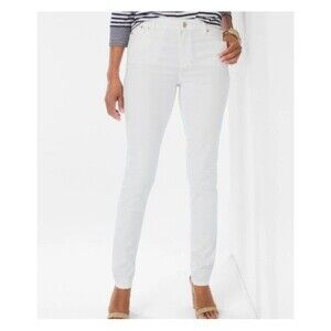 Chico's Women's White Platinum Pull-on Jeggings Size 10
